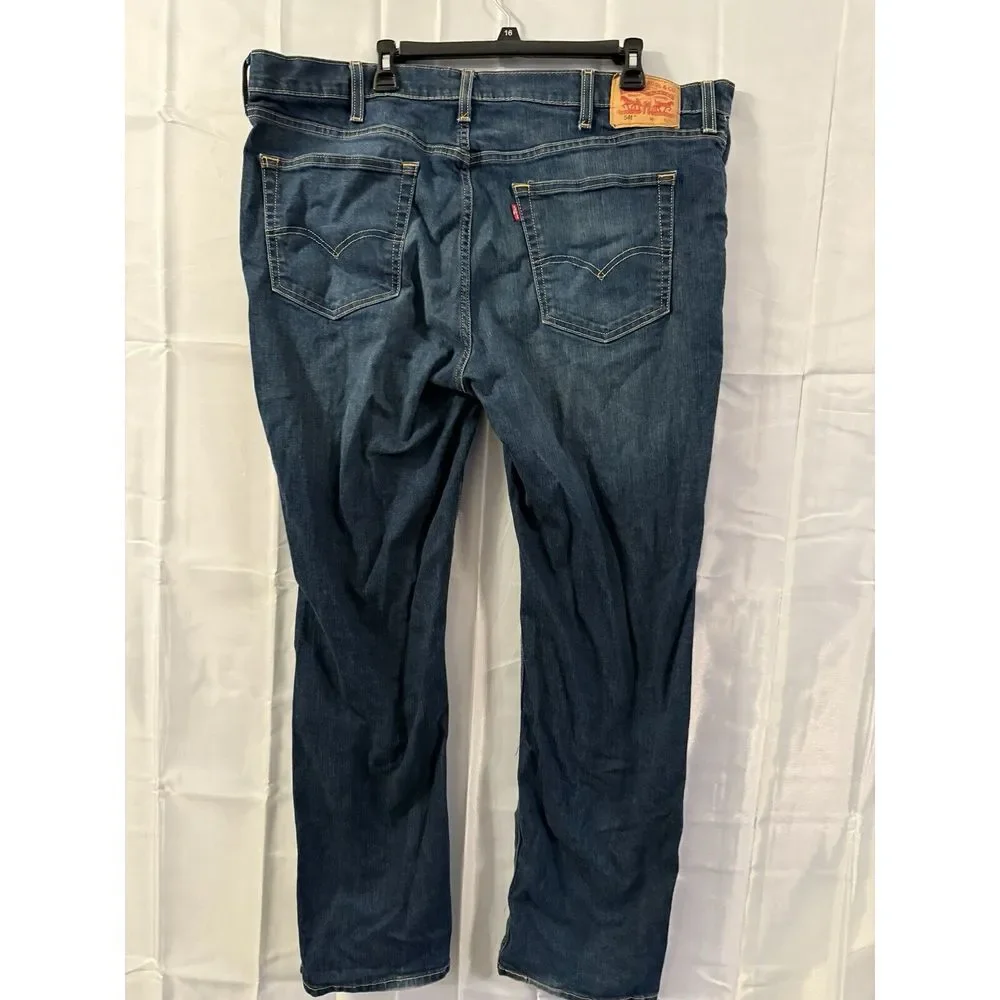 Levis 541 Mens‎ Blue Jeans Denim Straight Leg Tag 44x34 Measures 43x31